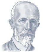 Portrait illustration of Mauro Fernández Acuña in formal historical attire.