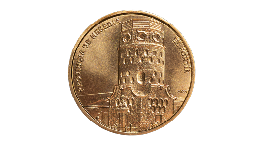 25 colon coin reverse heredia