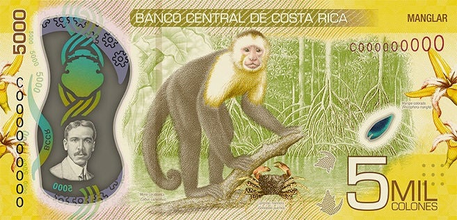 5.000 colones Serie C (reverse)