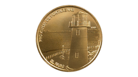 25 colon coin reverse puntarenas