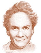 Portrait illustration of María Isabel Carvajal Quesada (Carmen Lyra) in early twentieth-century attire.