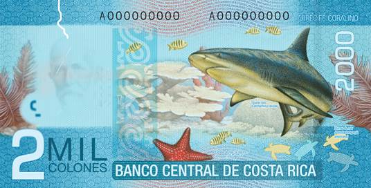 Billete 2.000 una ruptura en la parte superior izquierda