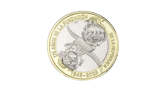 500 colon coin reverse founding of the republic