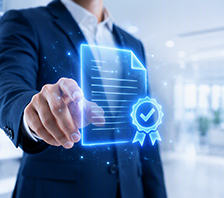 Representación digital de un certificado electrónico para persona jurídica, utilizado para la autenticación y firma de trámites empresariales.