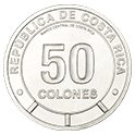 Anverso de moneda de 50 colones