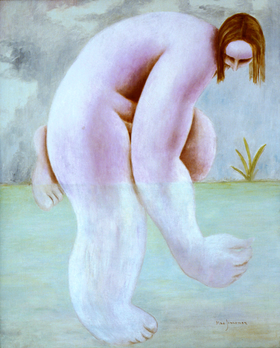 Mujer que emerge de las aguas